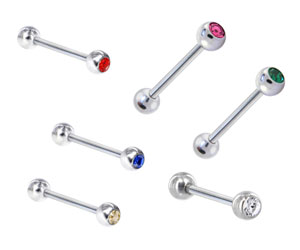 Gem Tongue Rings